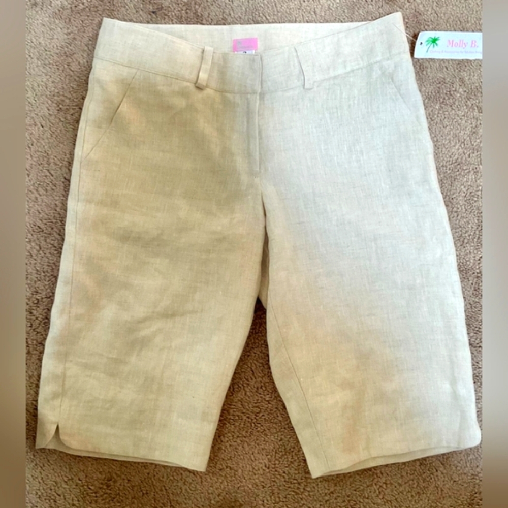 Molly B  New Linen Bermuda Shorts